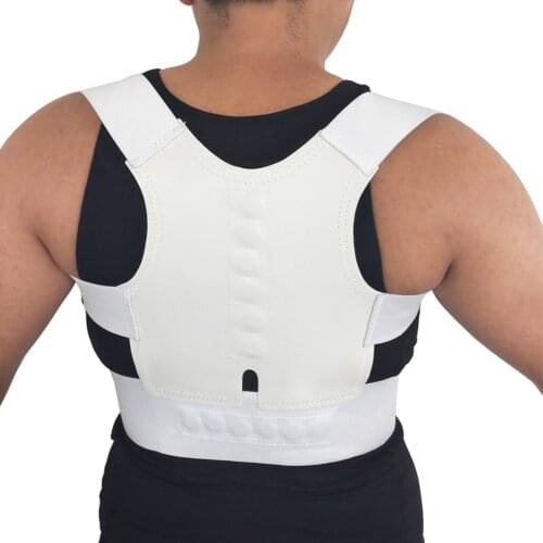 Magnetic Posture Corrector Corset Women Men Back Support Brace Straightening Orthopedic Black White Vest Corset Belt
