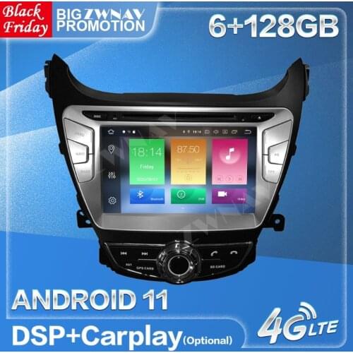 Android 11 Radio Receiver For Hyundai Elantra MD Avante 2011 2012 2013 Car GPS Multimedia Audio Stereo Video Player Head Unit