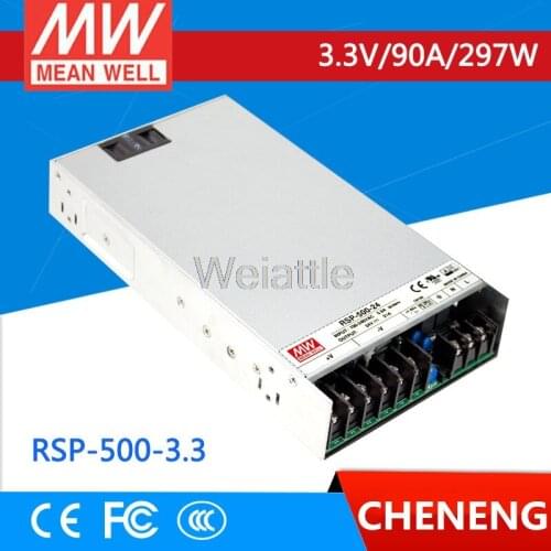 MEAN WELL original RSP-500-3.3 3.3V 90A meanwell RSP-500 3.3V 297W Single Output with PFC Function Power Supply