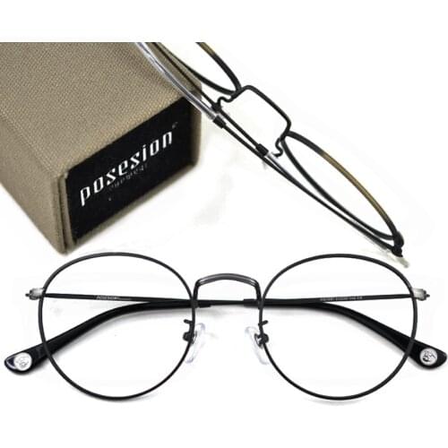 Products Vintage Alloy Men Optical Glasses Frame Retro women Myopia eyeglasses Clean Lens Large Mtal Eyewear