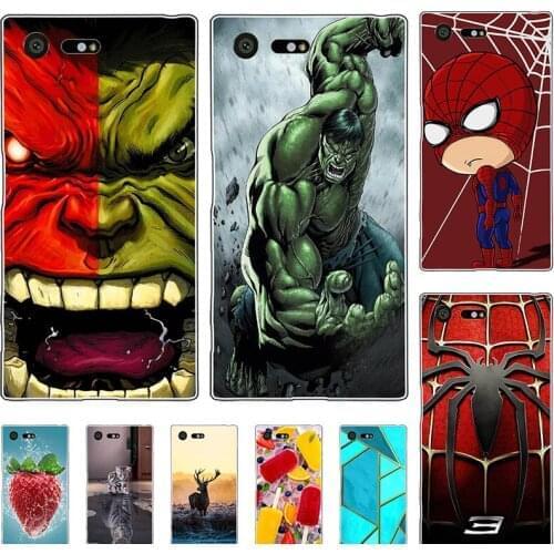 Soft Case For Sony Xperia X Compact F5321 4.6" Phone Cover Cartoon Fundas Super Hero Coque Bumber Cat Shell