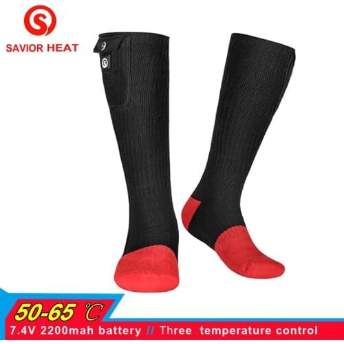 Savior Winter 7.4 V Rechargable Battery Heated Socks Electric Elastic Men Women to Heating Thermal Ski Socks Keep Warm