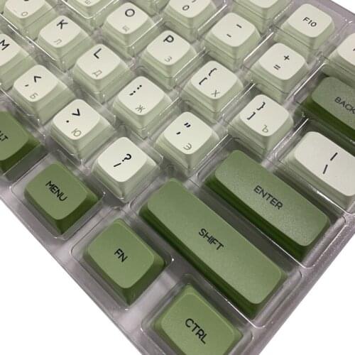 2021 New XDA V2 matcha green tea Dye Sub Keycap Set thick PBT for keyboard gh60 poker 87 tkl 104 ansi xd64 bm60 xd68 xd84 xd96