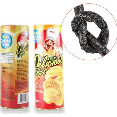 New Prank Props Potato Snake Potato Chip Funny Tricky Toys Can Jump Fake Snake April Fool Day Halloween Wacky Party Decoration