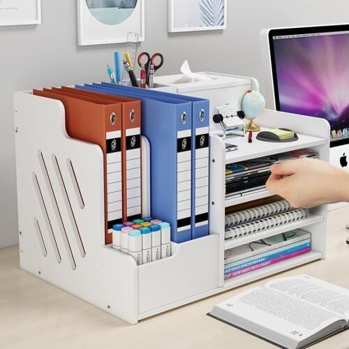 Office stationery desktop folder storage box a4 paper desk sundries sorting book shelf jewelry organizer storage organizer