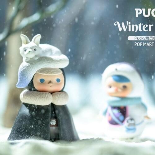 Original POPMART PUCKY Elf Winter Baby Series Blind Box Toys Model Confirm Style Cute Anime Figure Gift Surprise Box