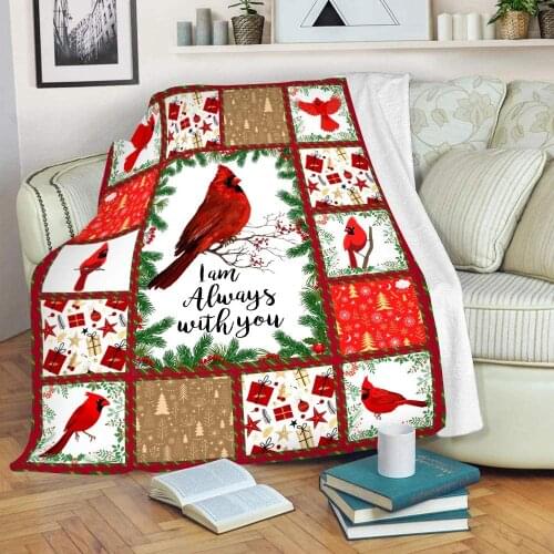 Valentines Day Cardinals Birds Sherpa Blanket Super Soft Throw Fleece Warm Blanket for Bedroom Couch Sofa Living Room