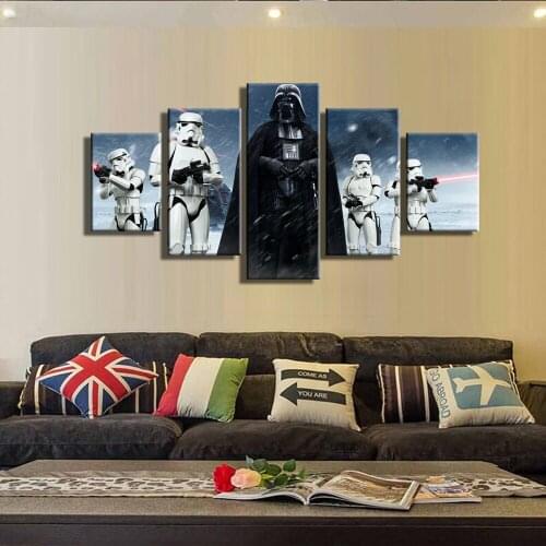 Movie Poster Wall Canvas Prints 5 Piece Wall Art Pop Art Print on Canvas Oil Painting For Home Decor Living Room Wholesale