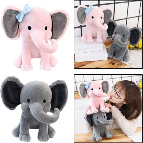 Lovely 25cm Elephant Plush Stuffed Toy Holiday Party Decor Xmas Comfortable