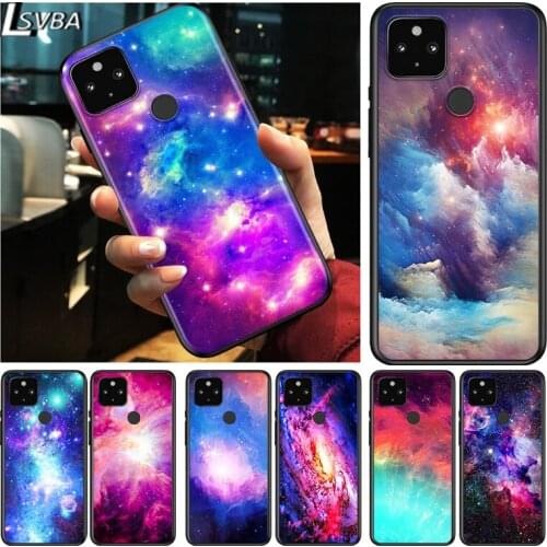 Pretty Starry Sky Shockproof Cover for Google Pixel 5 4 5A 4A XL 5G Black Phone Case Shell Soft Fundas Coque Capa