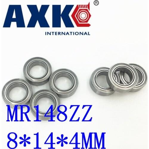 Axk Free Shipping 10 Pcs Mr148zz Abec-5 8x14x4 Mm Deep Groove Ball Bearings Mr148 / L-1480 Zz