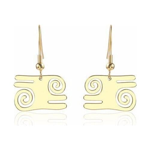 RIR Minimalist Golden Brave African Earrings African-American Earrings Give Him The Best Jewelry Gift