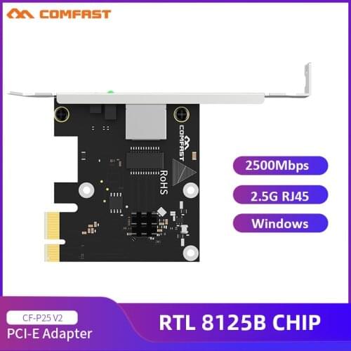 RTL8125B 2500Mbps Gigabit Network Card High speed 10/100/1000Mbps RJ45 Ethernet Port 2.5Gbps Gaming Desktop PCI-E Adapter