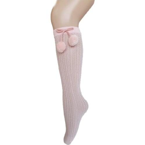 Pompom Fishnet Lower Socks