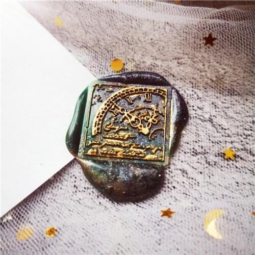 Stamp head of Rose Timeline Clock gear Sealing stamps Retro Wood Stamp Wax Seal Stamp Wedding Decorative sealing Stamp wax seals