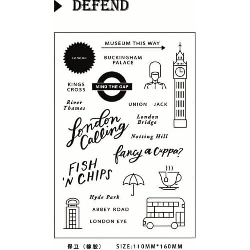 11*16CM Hot sale Bell tower Transparent Clear Stamps / Silicone Seals Roller Stamp for DIY scrapbooking photo album/Card Making