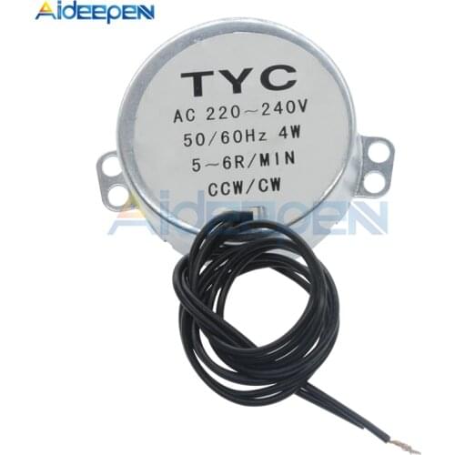 TYC-50 AC 12V AC 220-240V 50/60Hz 4W Synchronous Motor 5-6RPM Robust Torque CW/CCW