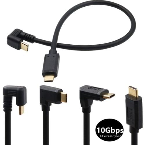 USB 3.1 10Gbps 4K 60Hz Type-C Male to Male charging Data Cable U-shaped 180 Degree Elbow data USB-C cable 30cm