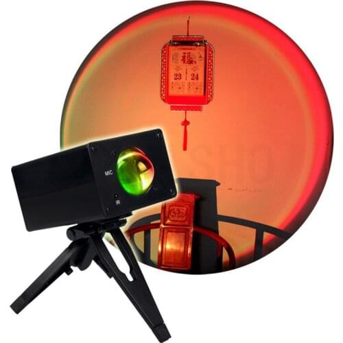 USB Rainbow Sunset Red Projector Led Sun Projection Atmosphere Night Light Desk Lamp for Home Bedroom Cafe shop Wall Decoration