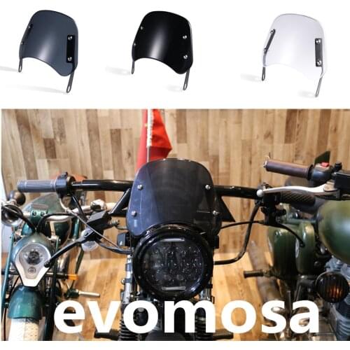 Motorcycle Windshield Wind Deflector Windscreen Universal for Harley Honda Yamaha Kawasaki Suzuki 6.5"-9.45" Headlight
