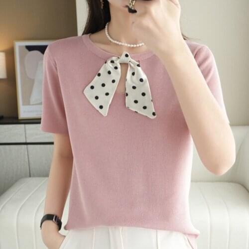 WANWANAPRCOT Women's Knitted T-shirts