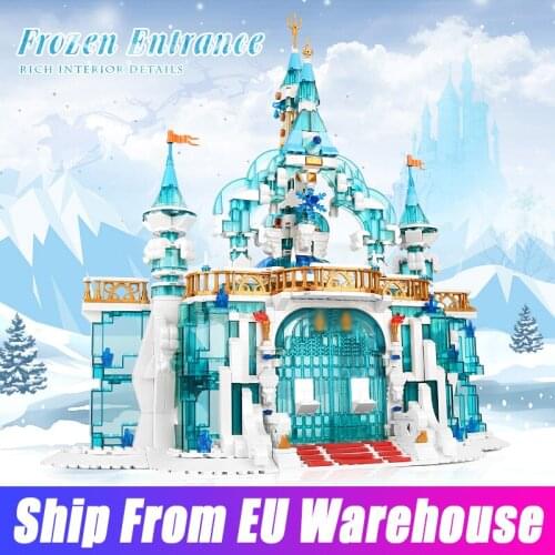 1098PCS MOULD KING 11007 MOC Frozen Castle Palace Model Creative Educational Toys Building Blocks Bricks Kids Christmas Gifts