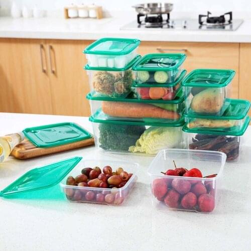 20PCS Food Storage Plastic Box Grain Storage Containers Kitchen Cuisine Organizer Box Rice Barrel Fruit Fresh Keeping sealed Box