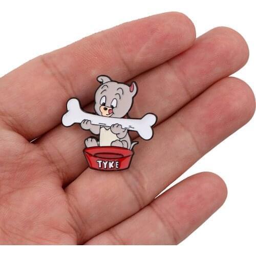20pcs/lot G2028 Cartoon Dog Brooch Metal badge Women and Men Enamel Pins Clothes Brooches Shirt Collar Pin Gift For Animals Love