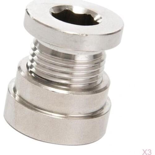 3 Pack M18X1.5 O2 Oxygen Sensor Fittings Mounting Bung And Plugs (1 Bungs/1 Plugs)