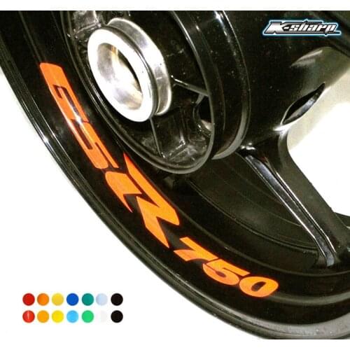 8 X CUSTOM INNER RIM DECALS WHEEL Reflective STICKERS STRIPES For SUZUKI GSR 750