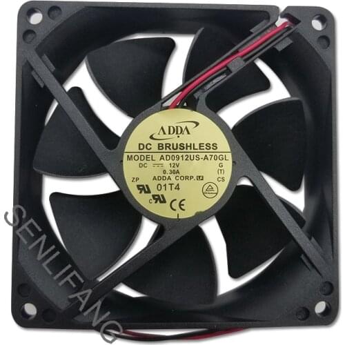 AD0912US-A70GL 90*90*25 12V 0.3A FOR ADDA 2 wire chassis fan