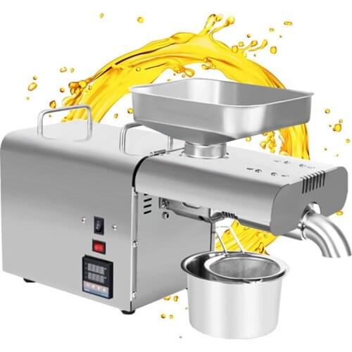 220V /110V Automatic Oil Press Machine Commercial Home Oil Extractor Expeller Sunflower Olive Presser