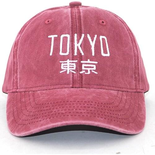 New Japanese style dad hat 100% cotton washed embroidery TOKYO fashion baseball cap men women sports snapback hats new