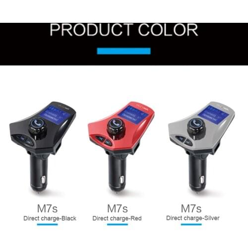 Bluetooth Car FM Transmitter Modulator Mp3 Player USB Charger With 1.44 Inch Large LCD Screen Display Support U Disk TF Card