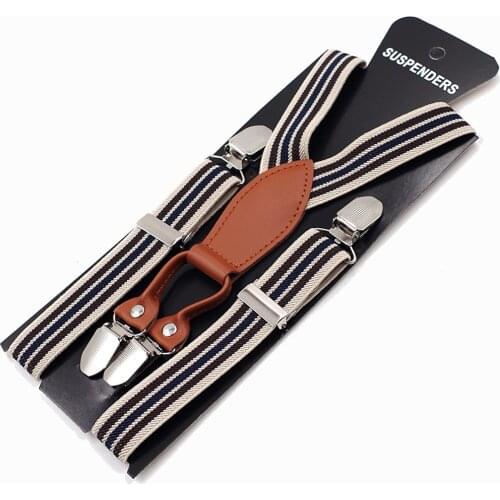 2019 Baby Suspenders 4 Clips Leather Braces Kids Suspensorio Elastic Adjustable Tirantes Bretelles 2.5*65cm New Fashion Design