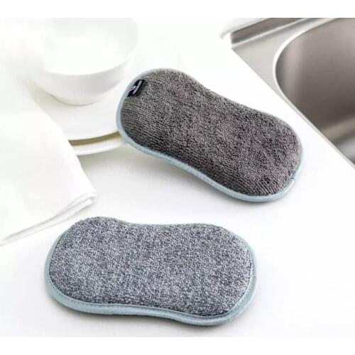 Decontamination Cleaning Double Brush Kitchen Dishwashing Artifact Not Hurt Hand Non-stick Oil For Smart Home Use