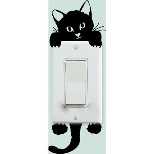 Hot sale Lovely Animal Light Switch Phone Wall Stickers for Kids Rooms Decor DIY Party Home Decor Wall Sticker Home supplies