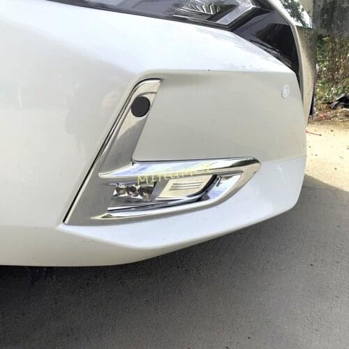 Chrome Front Bumper Fog Light Lamp Guard Cover Trims For 2020 2021 2022 Nissan Sentra