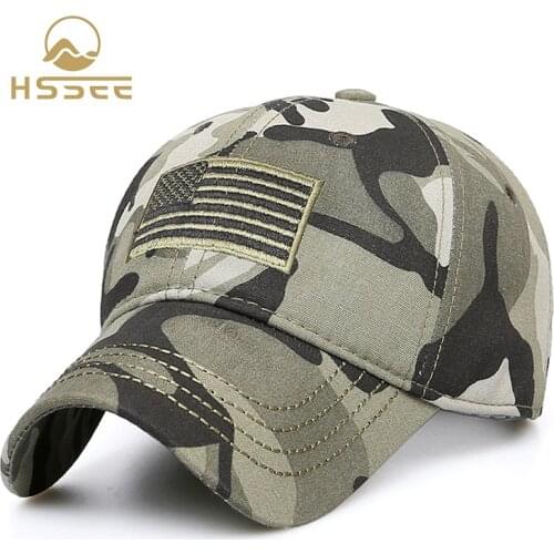 HSSEE Official Genuine Fashion Camouflage Cap High Quality Cotton Breathable Comfortable Mens Fishing Hat 56-60cm Adjustable