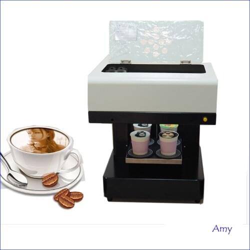 Four cup selfie coffee printer machine with four color
