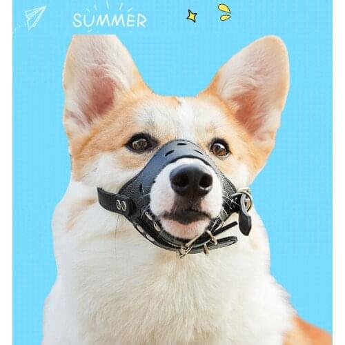 Dog mouth cover leather mouth cover anti biting and anti barking pet dog mouth cover pet products