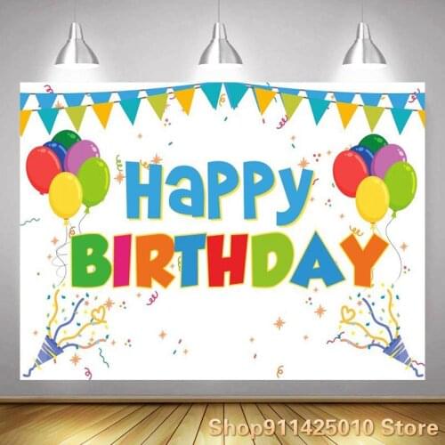 Beautiful Balloon Fireworks Background for Girls Birthday Party Decoration Photography Studio 3D Digital Photo Custom Backdrop