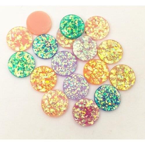 20 Pieces/lot 20mm Mix Colors Round Resin Beads Cabochon Flat back DIY Jewelry Making Resin Stone Beads Findings