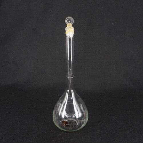 500ML Lab Volumetric Flask Class A G3.3 Borosilicate Glass With Stopper White