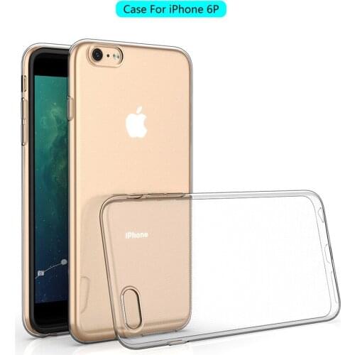 Case for iphone 6 Plus Transparent Soft TPU Dropproof Shockproof Phone Back Case for iphone 6 6s Plus Protection Cover (Clear)