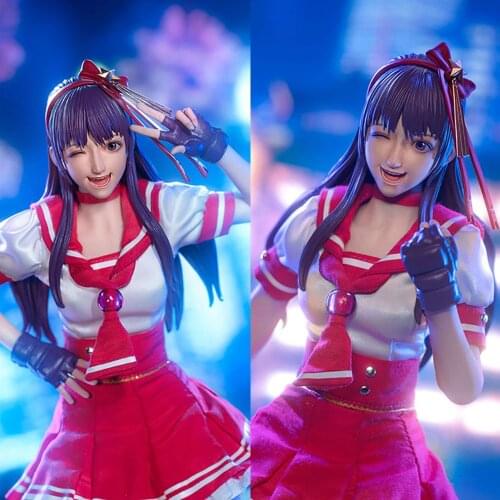 Genesis Emen KOF-AT01 1/6 Athena Asamiya Figure Model 12'' Female Soldier Action Body Full Set Toy for Collection