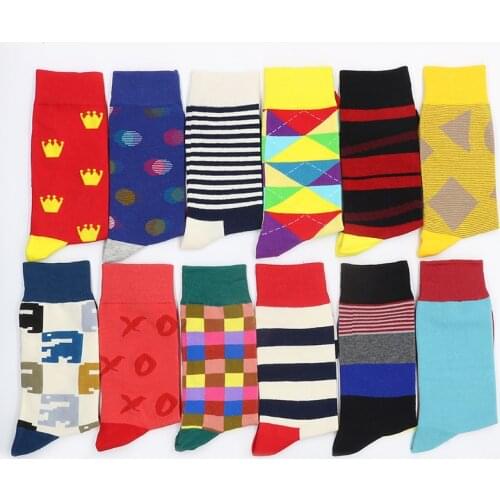 Mens Cotton happy Socks Set Funny Winter Gifts Christmas Print Womens Sock Warm From The Factory Dropshipping Contact Us