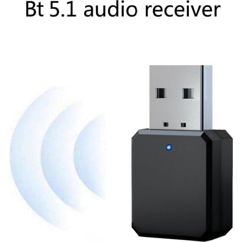 New Bluetooth-Compatible 5.1 Audio Receiver Dual Output AUX USB Stereo Car Hands-free Call Wireless Adapter Video Receiver
