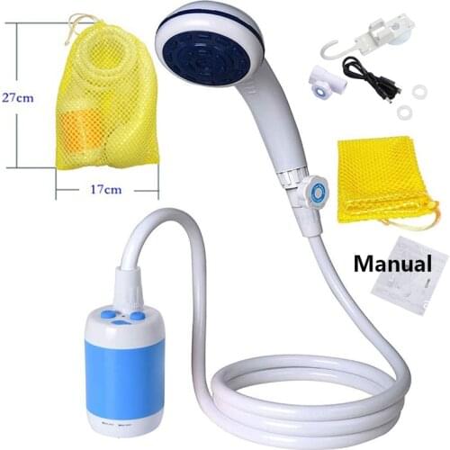 New Universal Car Washer Shower Set Portable Showers Head Electric Pump Outdoor Camping Travel Car Washer Hiking Pet Washer