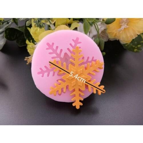 Christmas Snowflake Silicone Fondant Chocolate 3sset Mold Snow Flower Gumpaste Sugarcraft Mold Cake Decorating Tools